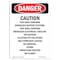 Signmission Safety Sign, OSHA Danger, 10" Height, Portrait Caution This Area Contains, Portrait OS-DS-D-710-V-2082 - alternate 1